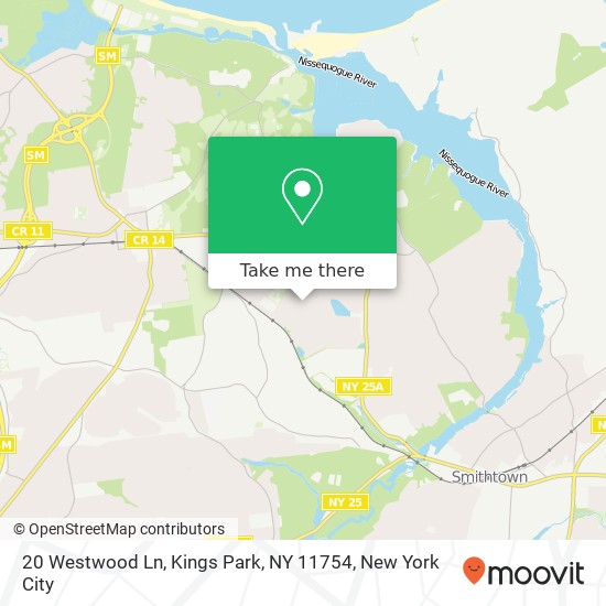 20 Westwood Ln, Kings Park, NY 11754 map