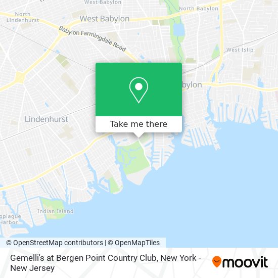 Gemelli's at Bergen Point Country Club map