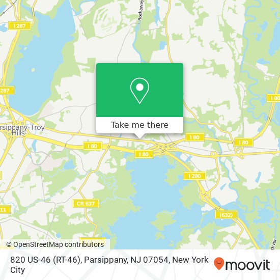 Mapa de 820 US-46 (RT-46), Parsippany, NJ 07054