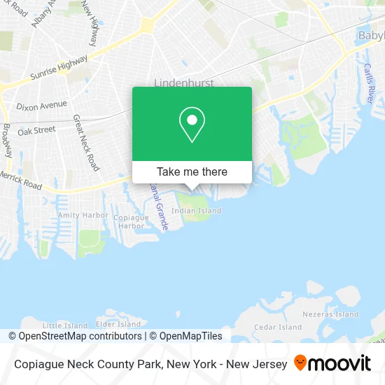 How to Get to Copiague Neck County Park in Lindenhurst by Bus or Train?