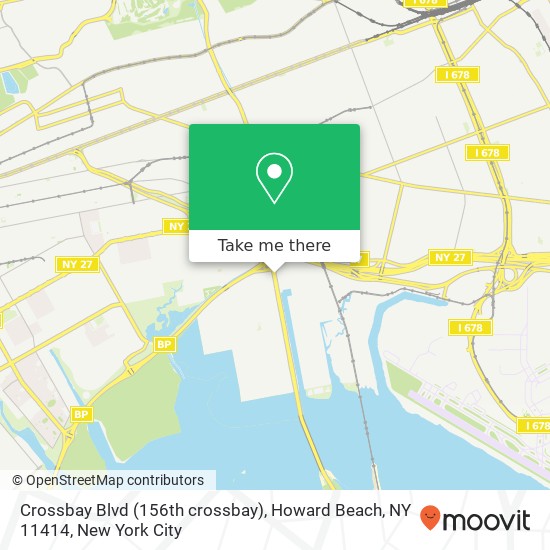Mapa de Crossbay Blvd (156th crossbay), Howard Beach, NY 11414