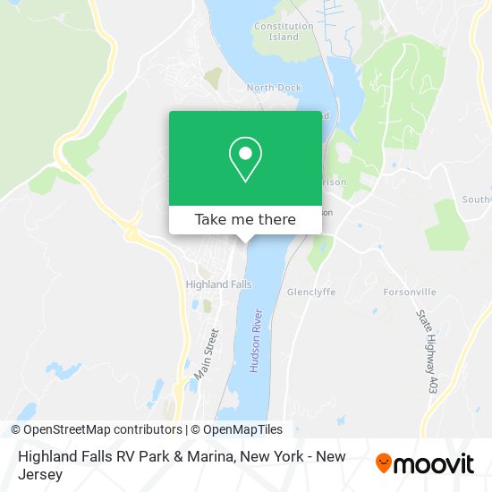 Highland Falls RV Park & Marina map