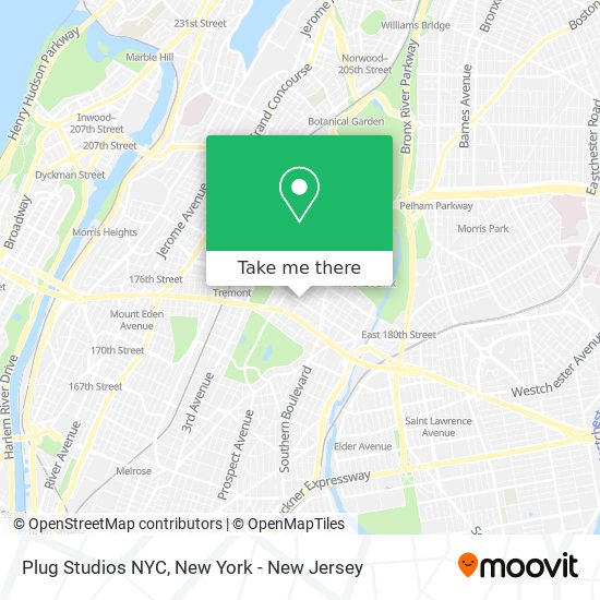 Plug Studios NYC map