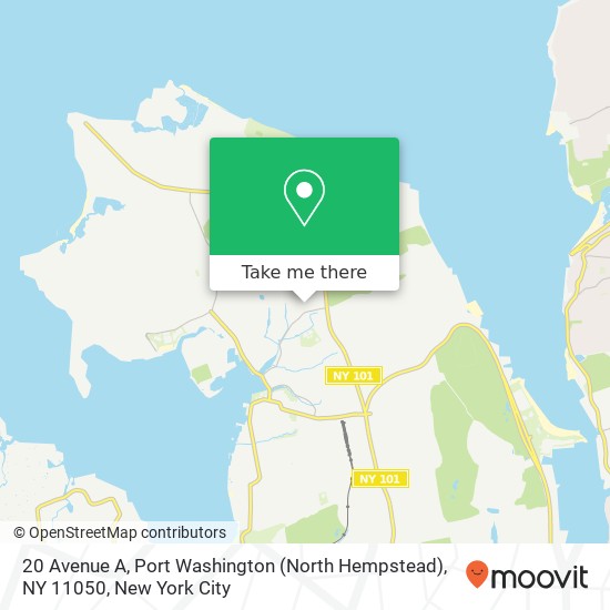 Mapa de 20 Avenue A, Port Washington (North Hempstead), NY 11050