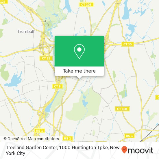 Mapa de Treeland Garden Center, 1000 Huntington Tpke