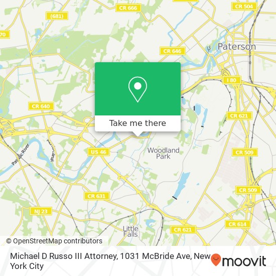 Mapa de Michael D Russo III Attorney, 1031 McBride Ave
