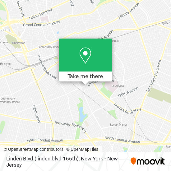 Mapa de Linden Blvd (linden blvd 166th)