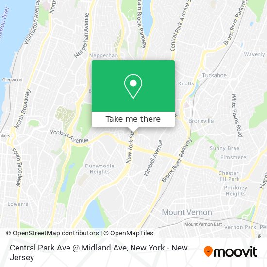 Mapa de Central Park Ave @ Midland Ave