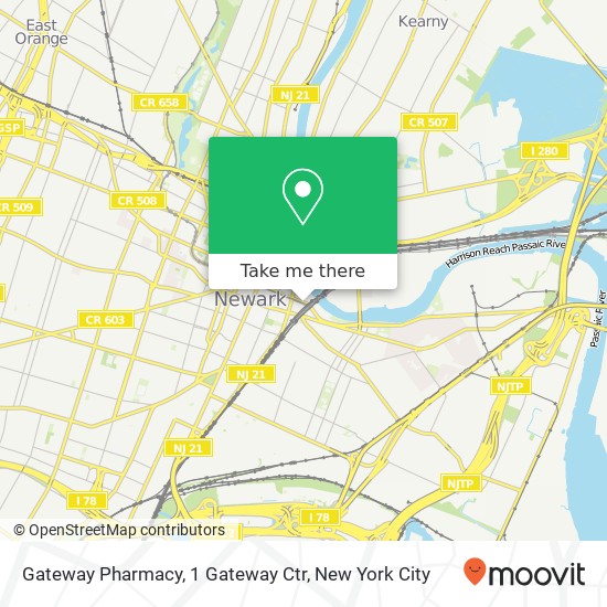 Mapa de Gateway Pharmacy, 1 Gateway Ctr