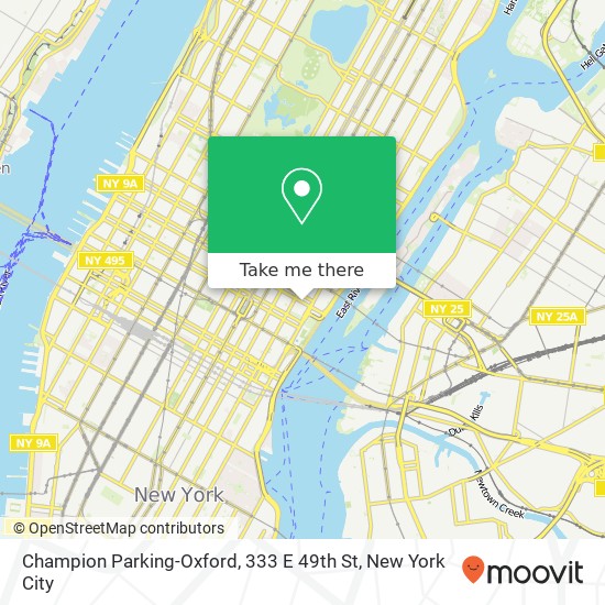Champion Parking-Oxford, 333 E 49th St map