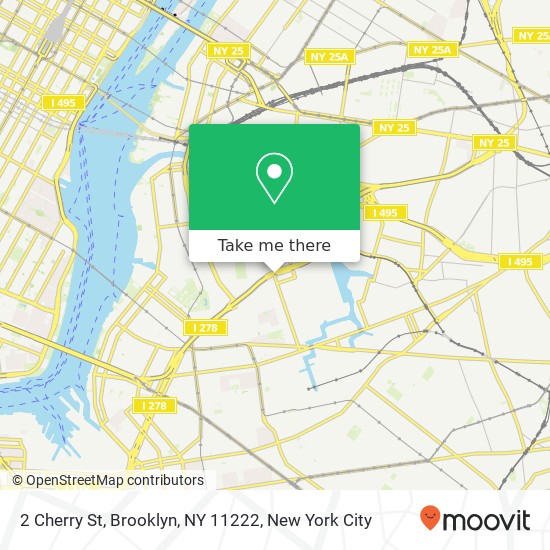 Mapa de 2 Cherry St, Brooklyn, NY 11222