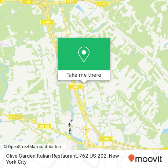 Olive Garden Italian Restaurant, 762 US-202 map