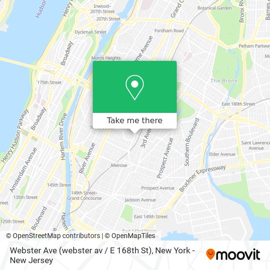 Webster Ave (webster av / E 168th St) map