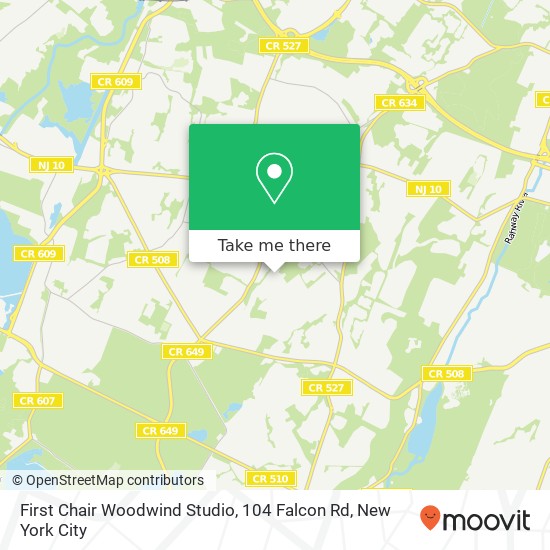Mapa de First Chair Woodwind Studio, 104 Falcon Rd