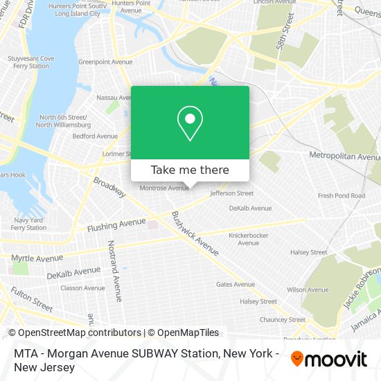 Mapa de MTA - Morgan Avenue SUBWAY Station