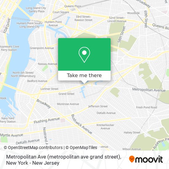 Mapa de Metropolitan Ave (metropolitan ave grand street)