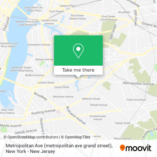 Metropolitan Ave (metropolitan ave grand street) map