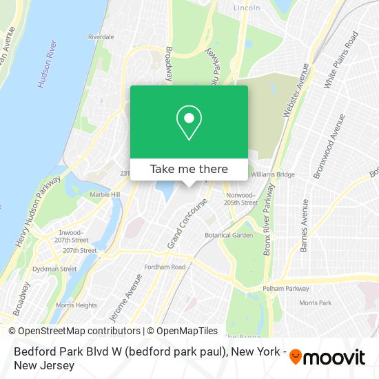 Bedford Park Blvd W (bedford park paul) map