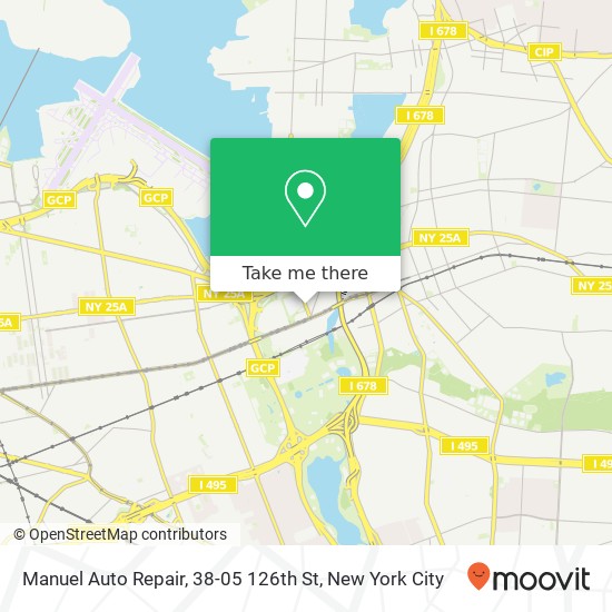 Mapa de Manuel Auto Repair, 38-05 126th St