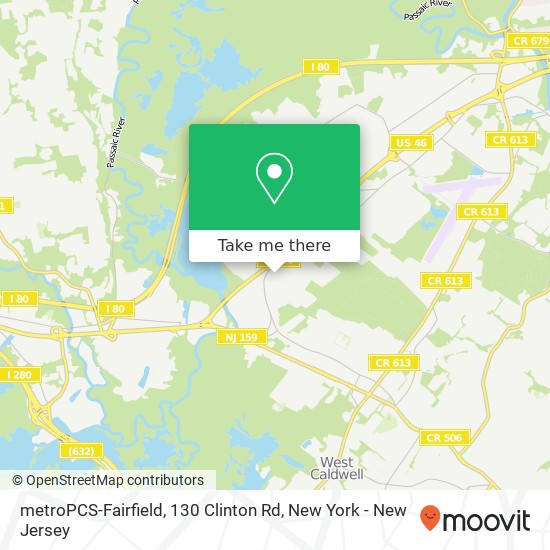 metroPCS-Fairfield, 130 Clinton Rd map