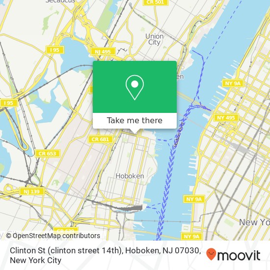 Clinton St (clinton street 14th), Hoboken, NJ 07030 map