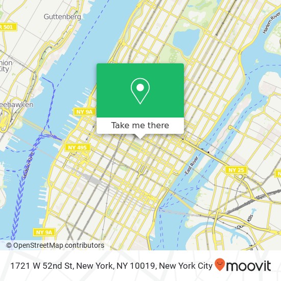 1721 W 52nd St, New York, NY 10019 map