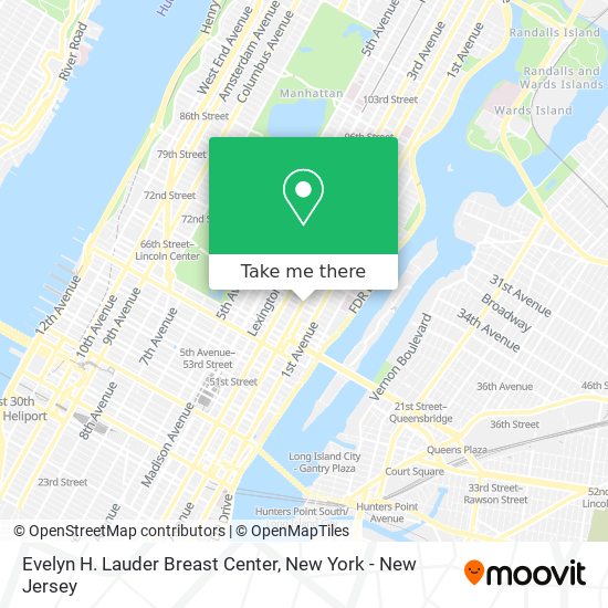 Evelyn H. Lauder Breast Center map