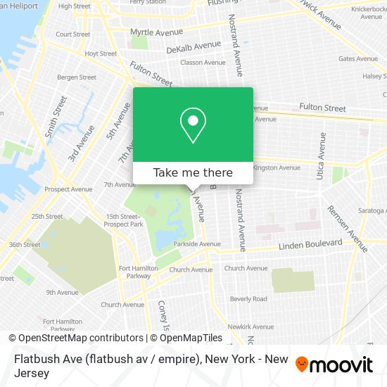 Flatbush Ave (flatbush av / empire) map