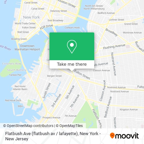 Mapa de Flatbush Ave (flatbush av / lafayette)