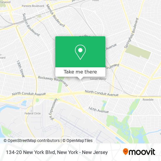 134-20 New York Blvd map