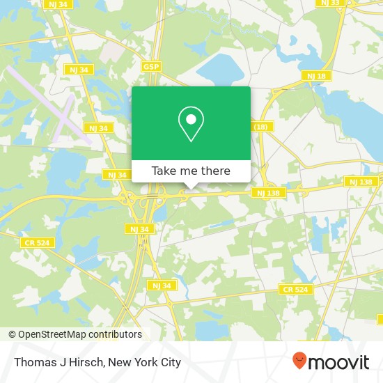 Mapa de Thomas J Hirsch, 3350 State Route 138