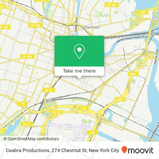 Ceabra Productions, 274 Chestnut St map