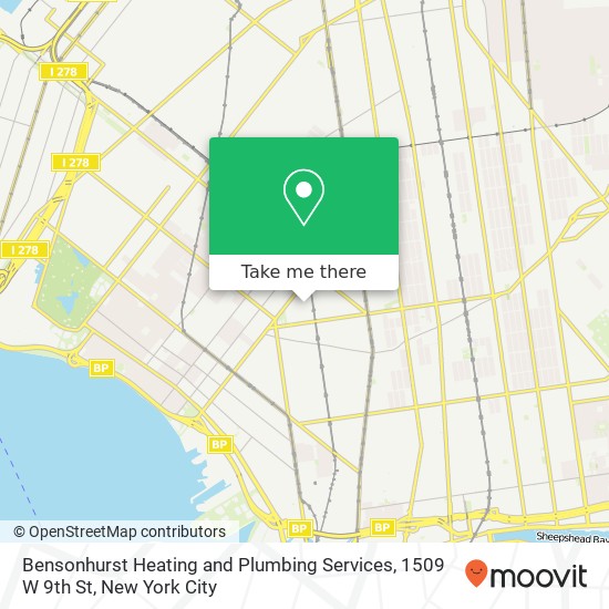 Bensonhurst Heating and Plumbing Services, 1509 W 9th St map