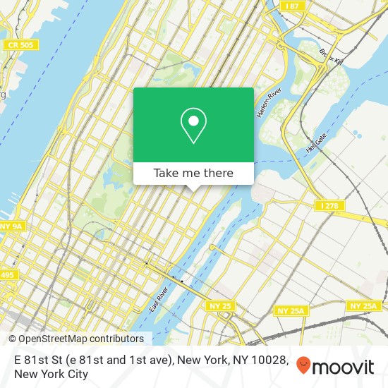 E 81st St (e 81st and 1st ave), New York, NY 10028 map