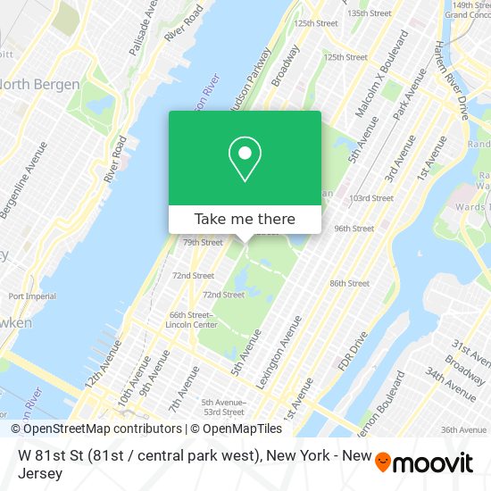 W 81st St (81st / central park west) map