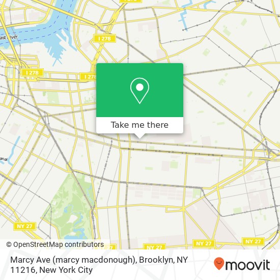 Mapa de Marcy Ave (marcy macdonough), Brooklyn, NY 11216