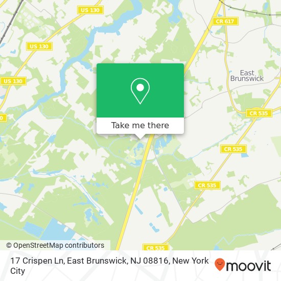 17 Crispen Ln, East Brunswick, NJ 08816 map