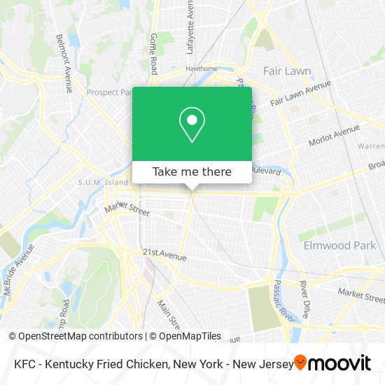 Mapa de KFC - Kentucky Fried Chicken