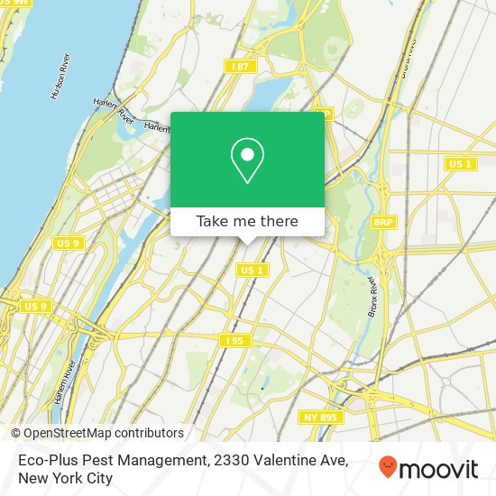 Eco-Plus Pest Management, 2330 Valentine Ave map