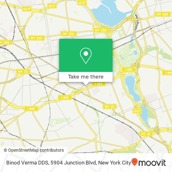 Mapa de Binod Verma DDS, 5904 Junction Blvd