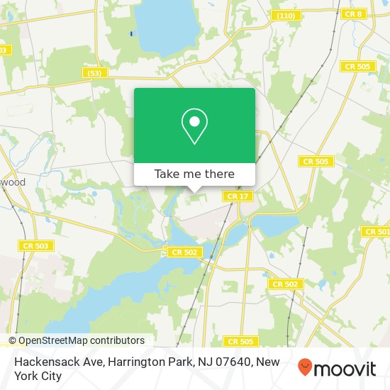 Mapa de Hackensack Ave, Harrington Park, NJ 07640