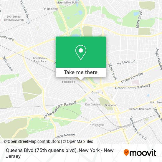 Mapa de Queens Blvd (75th queens blvd)