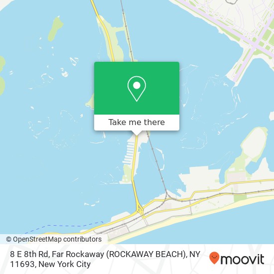 Mapa de 8 E 8th Rd, Far Rockaway (ROCKAWAY BEACH), NY 11693