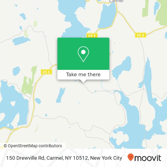 Mapa de 150 Drewville Rd, Carmel, NY 10512