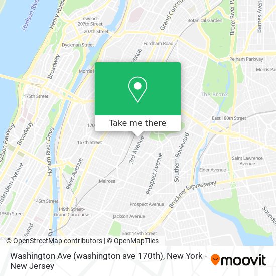 Mapa de Washington Ave (washington ave 170th)