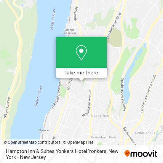 Mapa de Hampton Inn & Suites Yonkers Hotel Yonkers
