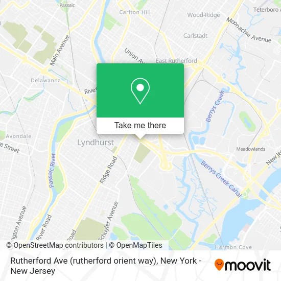 Rutherford Ave (rutherford orient way) map