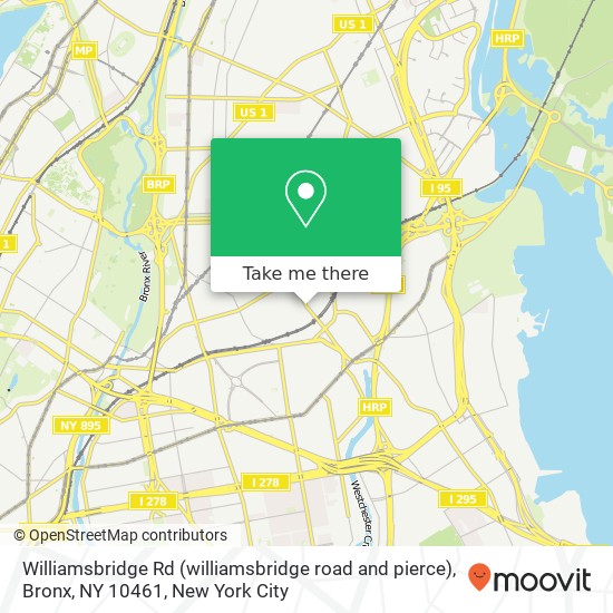 Williamsbridge Rd (williamsbridge road and pierce), Bronx, NY 10461 map