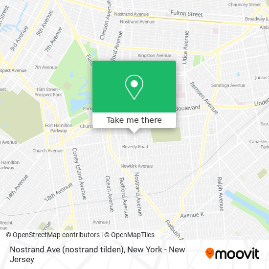 Nostrand Ave (nostrand tilden) map