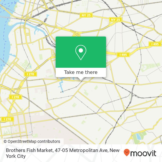 Brothers Fish Market, 47-05 Metropolitan Ave map